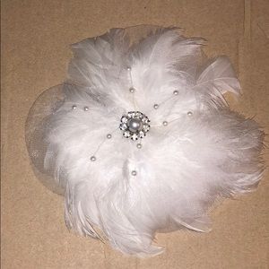 Floral/Feather Wedding Hair Clip